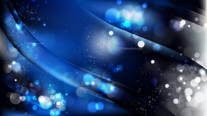 Abstract Black and Blue Bokeh Defocused Lights Background Vector