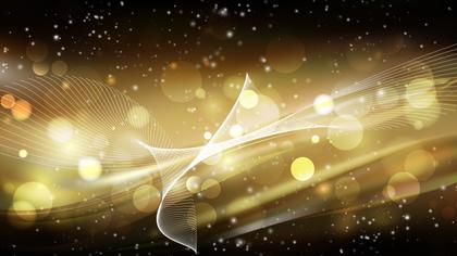 Abstract Black and Gold Bokeh Lights Background