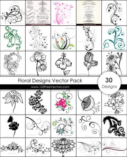 Flourishing Floral Vector Designs for Creative Enthusiasts
