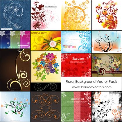 Free Floral Background Vector Pack
