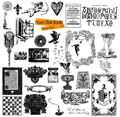 Free Vector Ornaments from Old Books