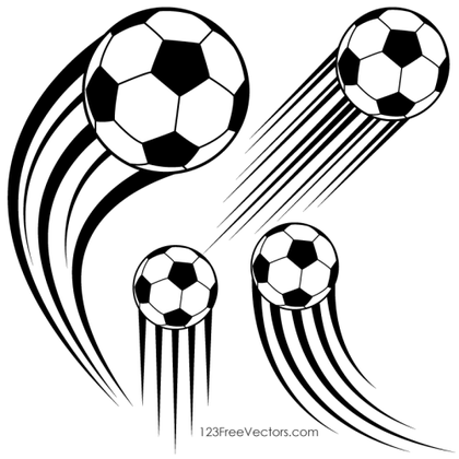 Soccer Ball in Motion Clipart