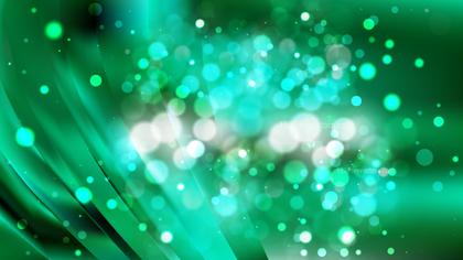 Glowing Green Bokeh Background