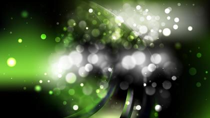 Abstract Green and Black Blurred Lights Background Image
