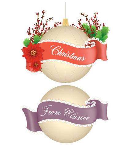 Christmas Decoration Baubles Vector Illustration
