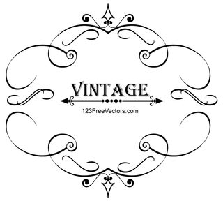 Vintage Calligraphy Frame Vector Graphics