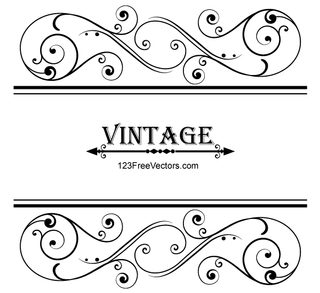 Vector Vintage Floral Ornamental Frame Design