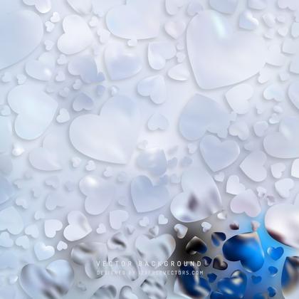 Blue White Loving Heart Valentine Background