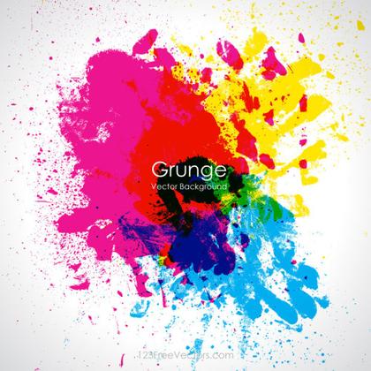 Colorful Grunge Splatter Background Image