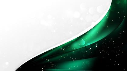 Abstract Green and Black Wave Business Background Design Template