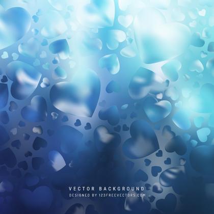Abstract Dark Blue Love Heart Background
