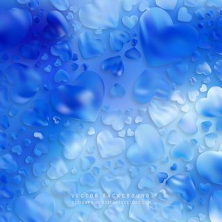 Cobalt Blue Heart Background