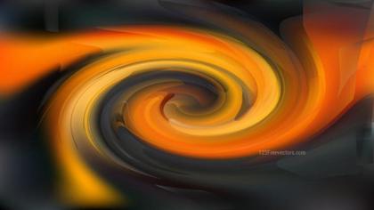 Swirling Orange and Black Abstract
