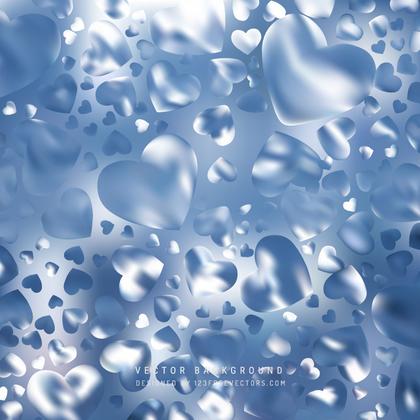 Blue Loving Heart Valentine Background
