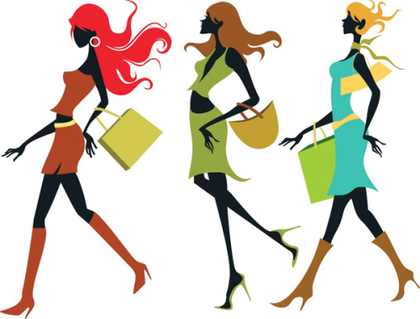 Shopping Girls Vector