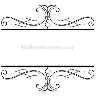 Calligraphic Swirly Scroll Frame and Border Vector