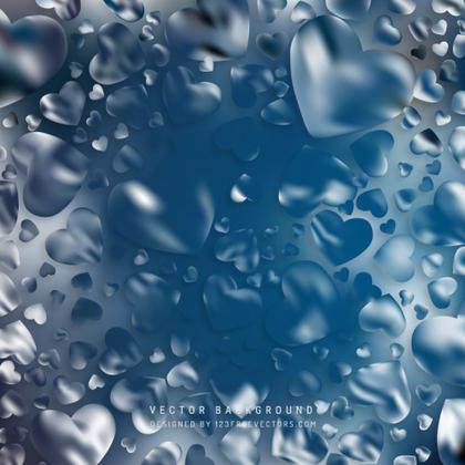 Abstract Blue Heart Background