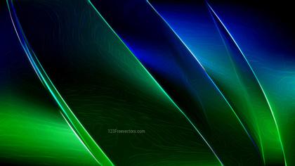 Neon Green and Blue Abstraction
