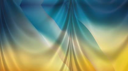Draped Fabric in Blue and Gold