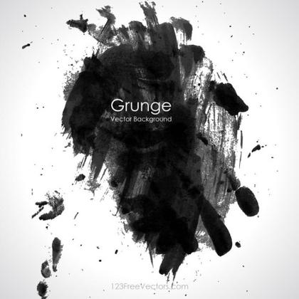 Paint Stain Black Grunge Background