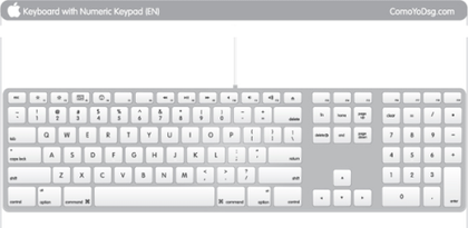 Apple Keyboard Vector Graphic