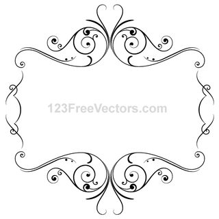 Vector Floral Ornamental Border Clip Art