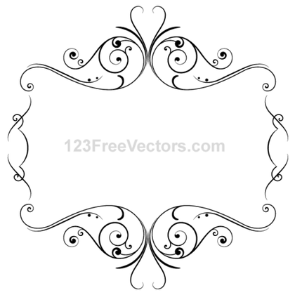 Vector Floral Ornamental Border Clip Art