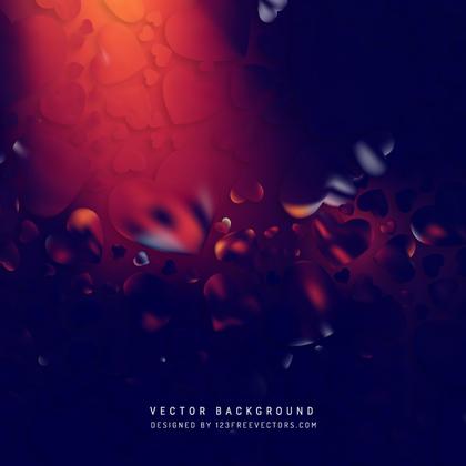 Romantic Dark Color Hearts Background