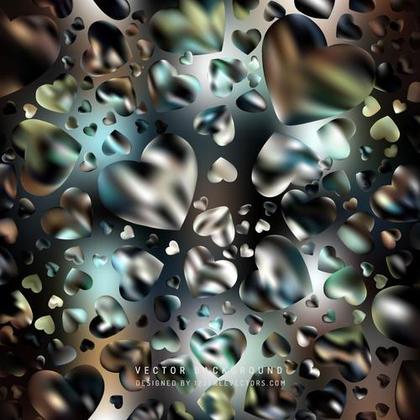 Abstract Valentines Day Dark Color Heart Background