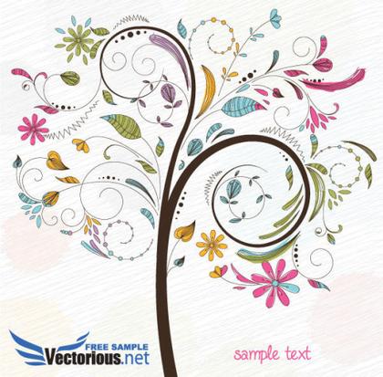 Colorful Tree Vector Illustration