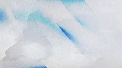 Watercolor Blue and White Abstract
