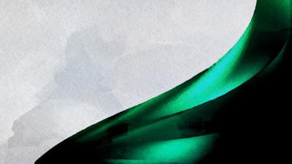Abstract Green and White Brushstrokes