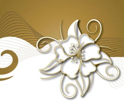 Floral Vector with Flowing Background