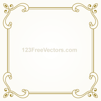 Vintage Gold Frame Design Vector Graphics