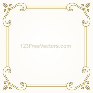 Vintage Gold Frame Design Vector Graphics