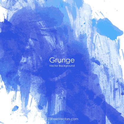 Paint Stain Watercolor Blue Grunge Background