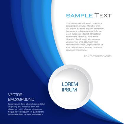 Abstract Blue Background Design Template Vector