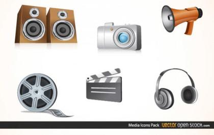 Free Vector Media Icons Pack