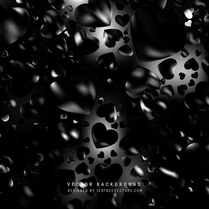 Black Loving Heart Valentine Background