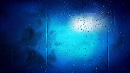 Raindrops on Blue Glass