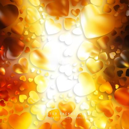 Valentines Day Dark Orange Heart Background