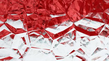 Geometric Red and White Abstract