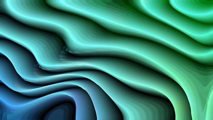 Flowing Teal and Green Waves