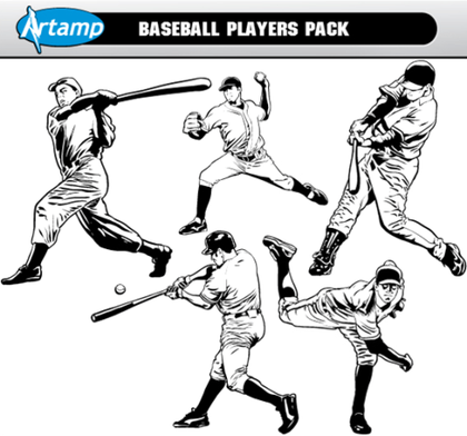 Baseball Players Vectors