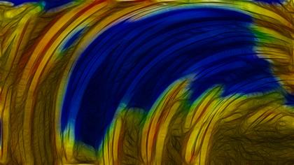Abstract Blue and Yellow Arcs