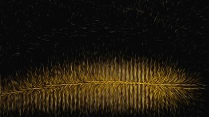 Golden Feather on Black