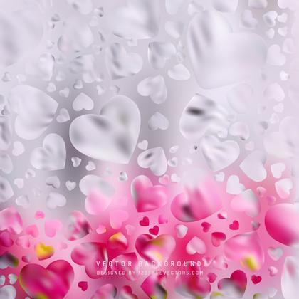 Abstract Meets Affection Pink Heart Designs