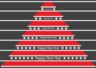 Christmas Tree Stairs Vector Art