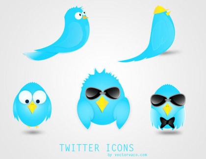Twitter Icons Free Vector Set