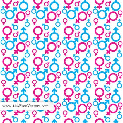 Gender Symbols Seamless Pattern